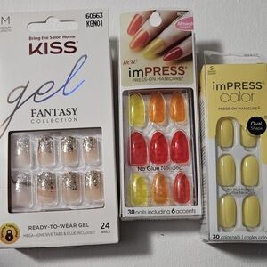 Tri Set Of KISS and imPRESS Press-On Nail Set